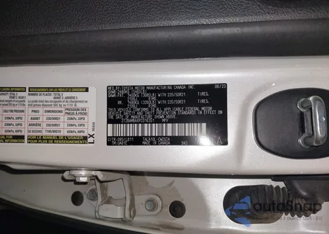 2023 Lexus Rx 350 Premium Plus из США, поврежденный, VIN 2T2BAMBAXPC016351